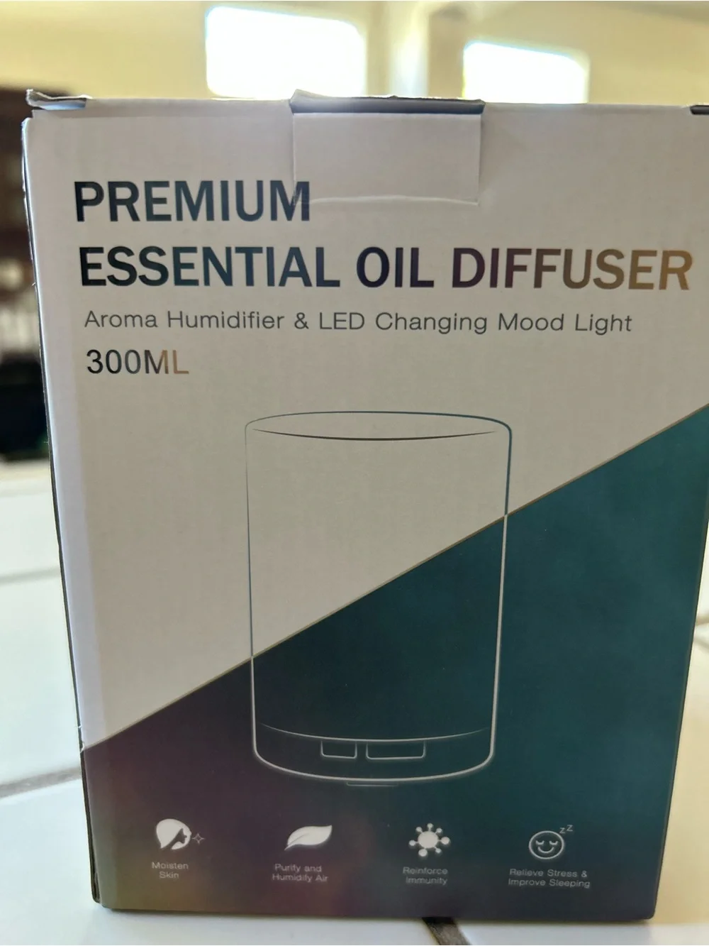 Asakuki Premium Essential Oil Diffuser 300ML - Neutral White